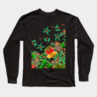 Christmas Floral pattern Long Sleeve T-Shirt